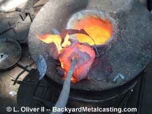 A chunk of hot iron