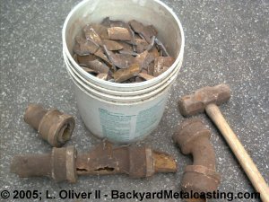 Scrap iron drain pipes