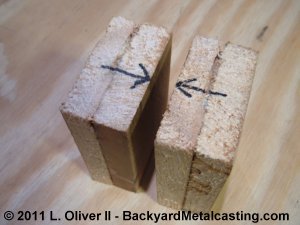 Wooden blocks to form the nozzle