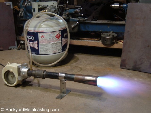 homemade burner forge air forced propane gas burners pipe metal furnace blower diy plans flame build tank pressure grill venturi